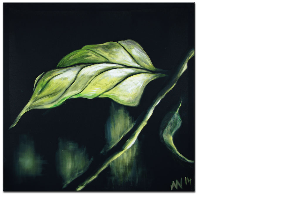 1,30m x 1,30m // schwarze Leinwand